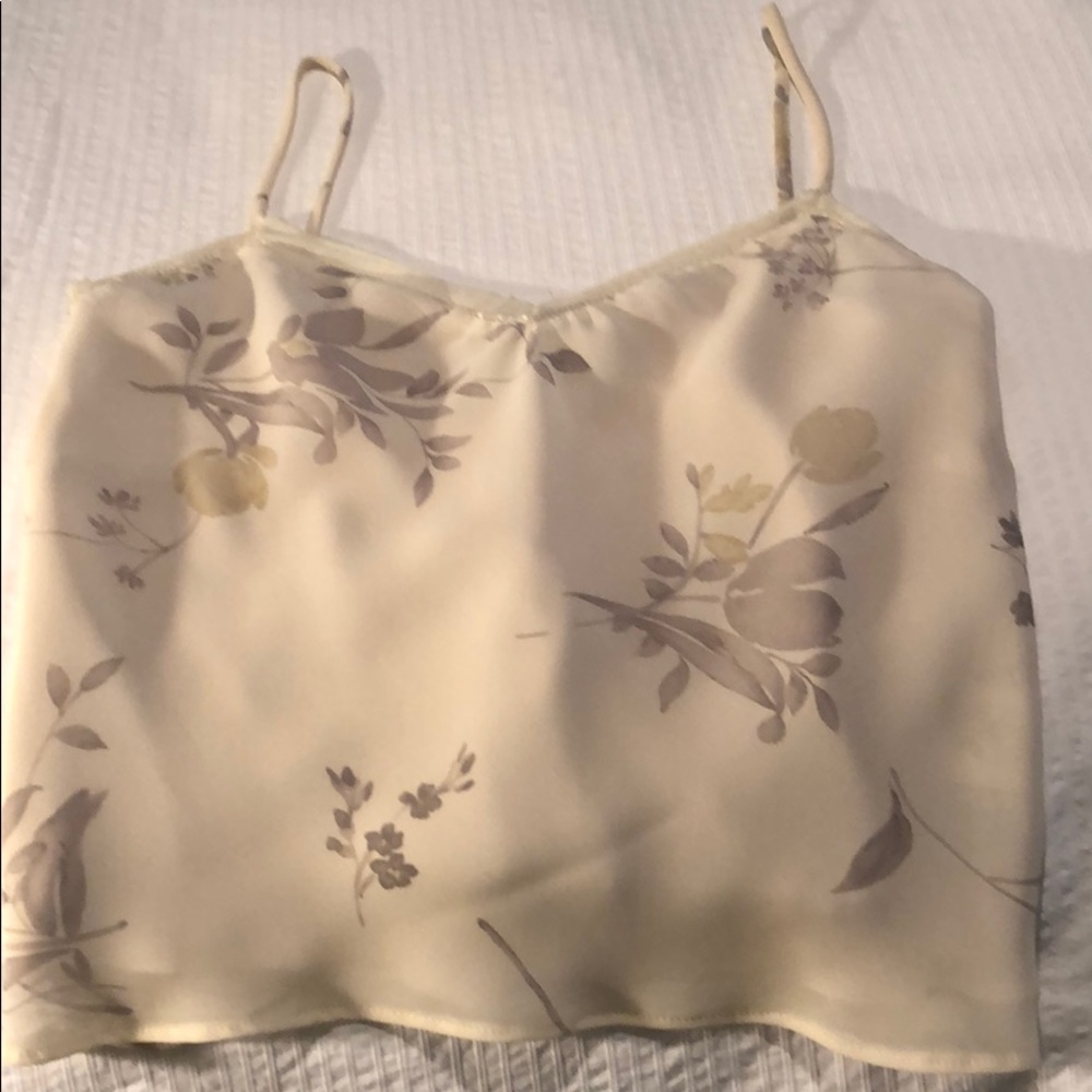 LAUNDRY - Beige floral top - Size 4